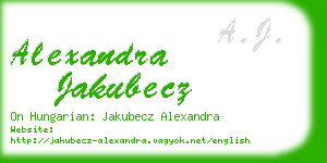 alexandra jakubecz business card